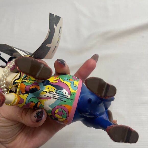 Vintage 2002 Westland Giftware Cow Parade BEEHIVE BOVINE Resin Figurine - Picture 7 of 7
